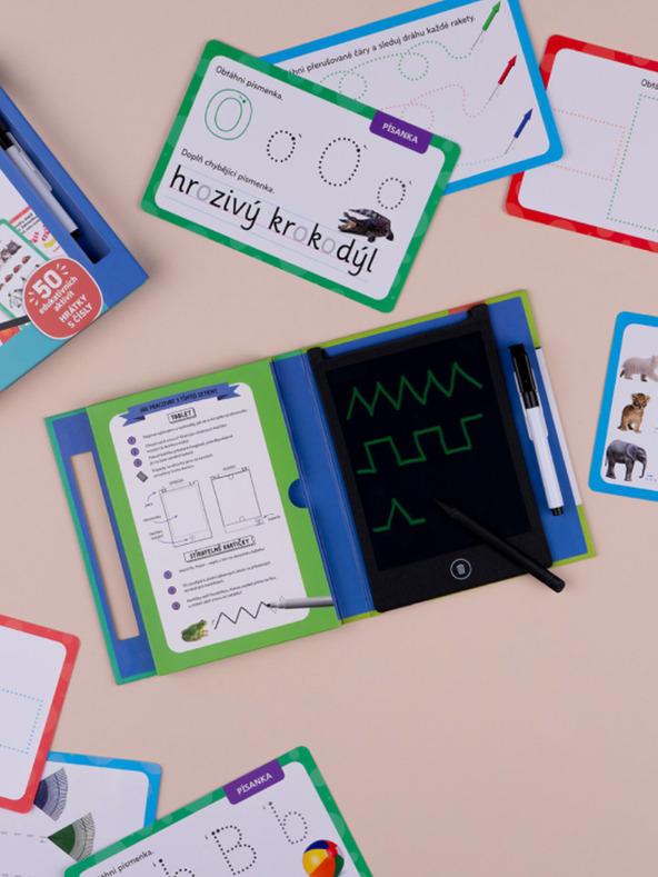 ELLA & MAX Magická tabuľka a stieracie karty - Prvé písmo