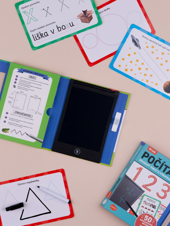 ELLA & MAX Magická tabuľka a stieracie karty - Prvé písmo