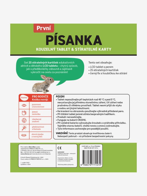 ELLA & MAX Magická tabuľka a stieracie karty - Prvé písmo