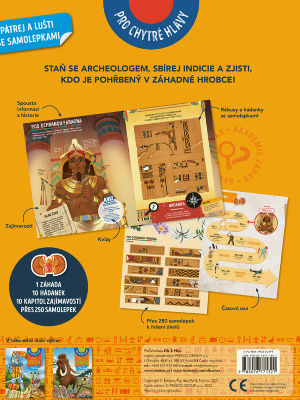 ELLA & MAX MISE EGYPT - Pátranie a záchrana so samolepkami