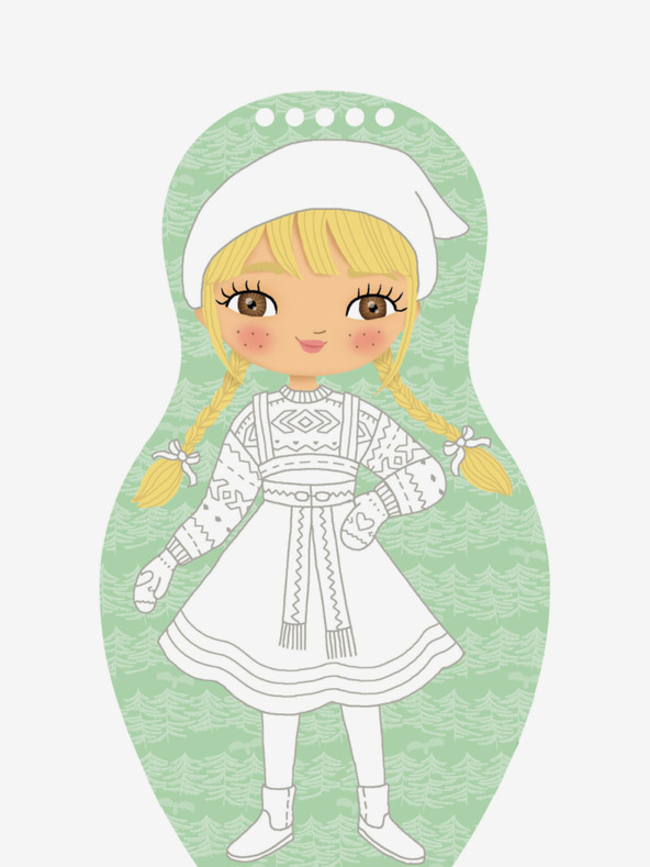 ELLA & MAX Obliekame bábiky VIANOCE – Omaľovánky