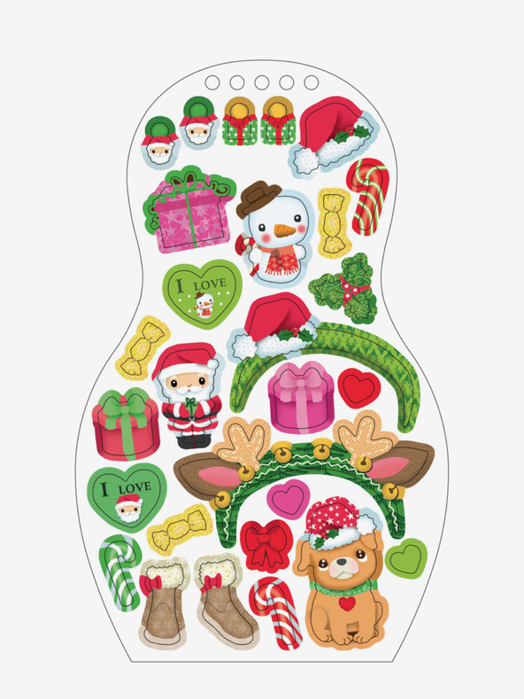 ELLA & MAX Obliekame bábiky VIANOCE – Omaľovánky