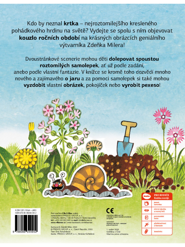 ELLA & MAX KRTKO a JAR ─ Kniha samolepiek