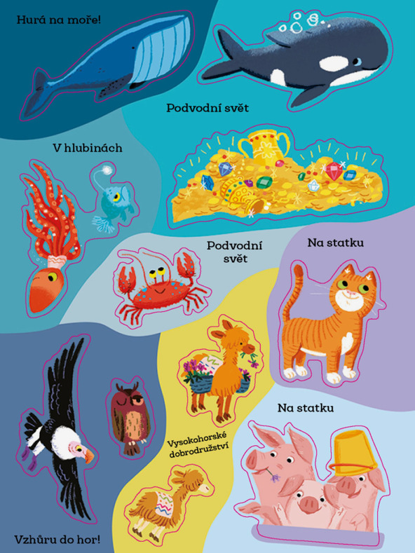 ELLA & MAX MÉDULA ŠIKULA: POZNÁVAME ZVIERATÁ - Kniha so samolepkami