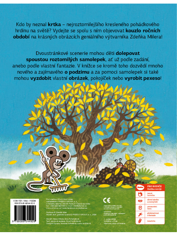 ELLA & MAX KRTKO a JESEŇ ─ Kniha samolepiek