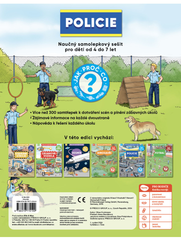 ELLA & MAX Moja prvá kniha samolepiek - POLÍCIA