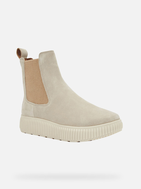 Geox Béžové dámske členkové topánky Geox Graisy