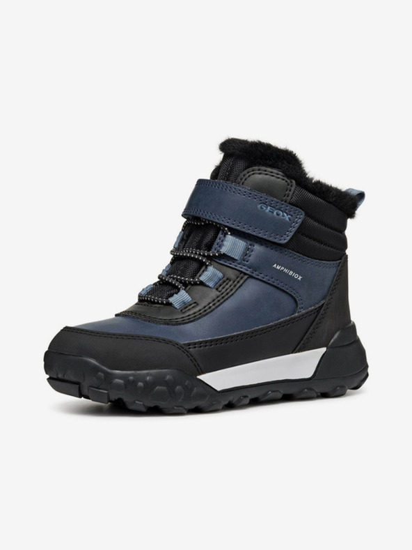 Geox Modré chlapčenské členkové topánky Geox Trekkyup Abx Junior