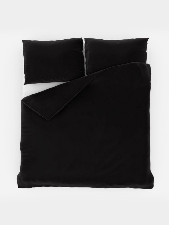 Kvalitex Francúzske jednofarebné bavlnené posteľné obliečky 220x200, 70x90cm čierne