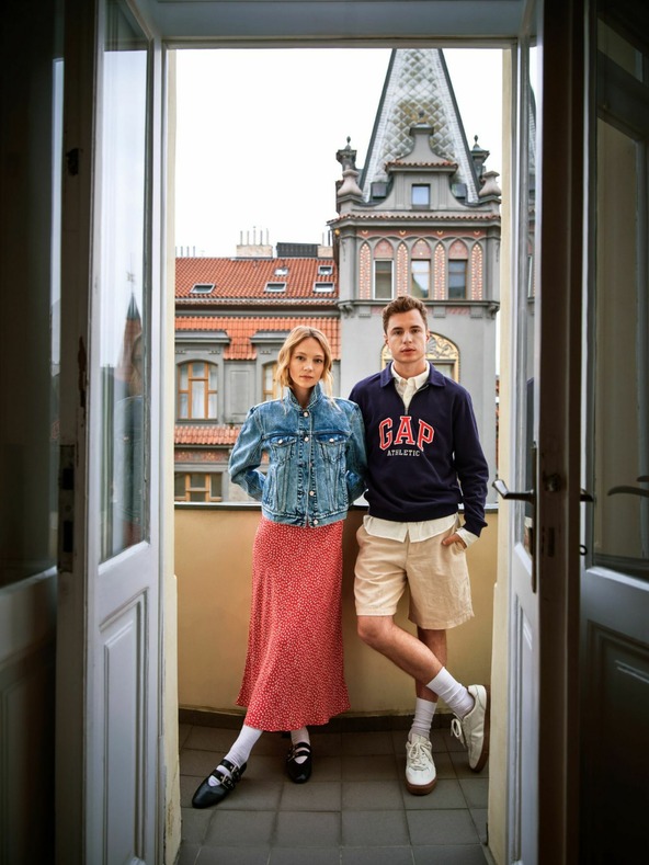 GAP Kvetované maxi šaty Americana GAP