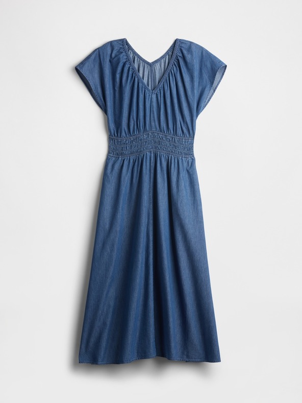 GAP Chambray maxi šaty s vreckami Americana GAP