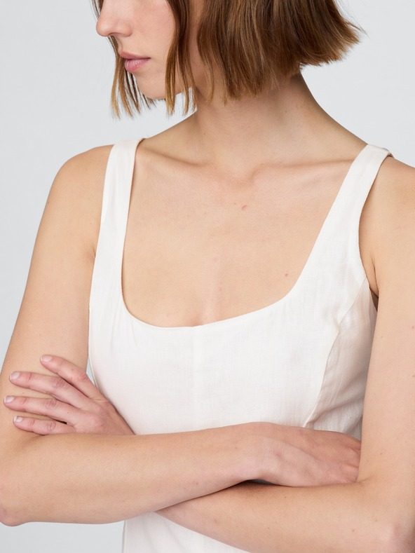 GAP Ľanové maxi šaty GAP