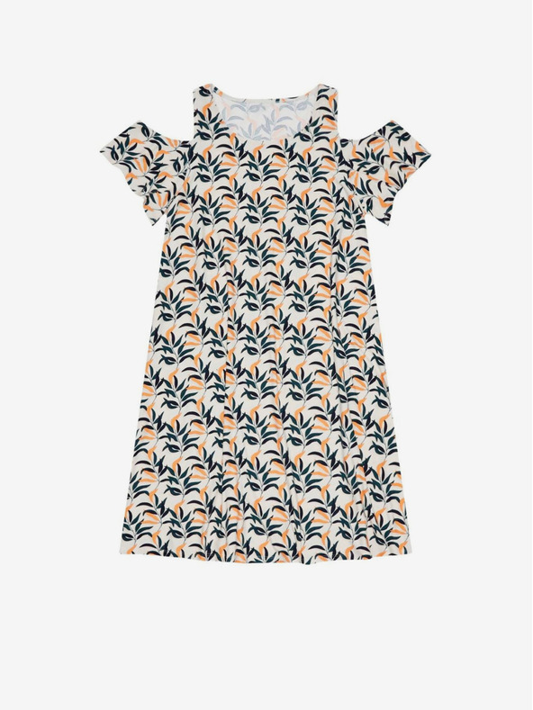 Moodo Biele dámske vzorované šaty Moodo