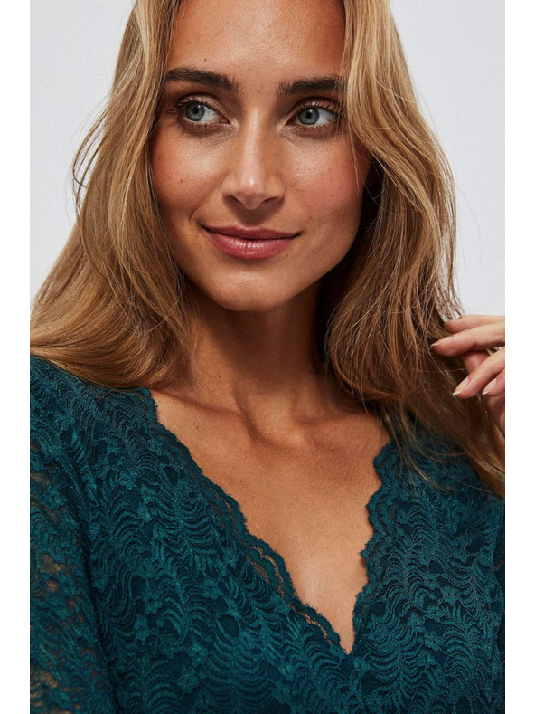 Moodo Zelené čipkované dámske šaty Moodo