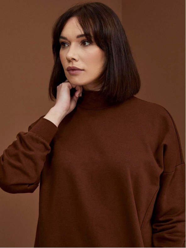 Moodo Hnedé dámske šaty Moodo