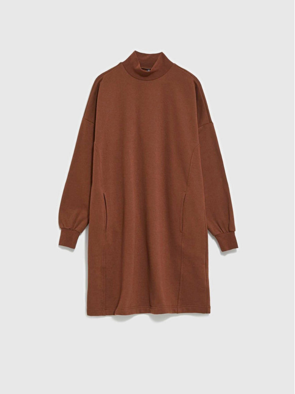 Moodo Hnedé dámske šaty Moodo