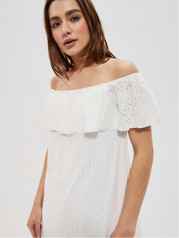 Moodo Biele dámske šaty Moodo