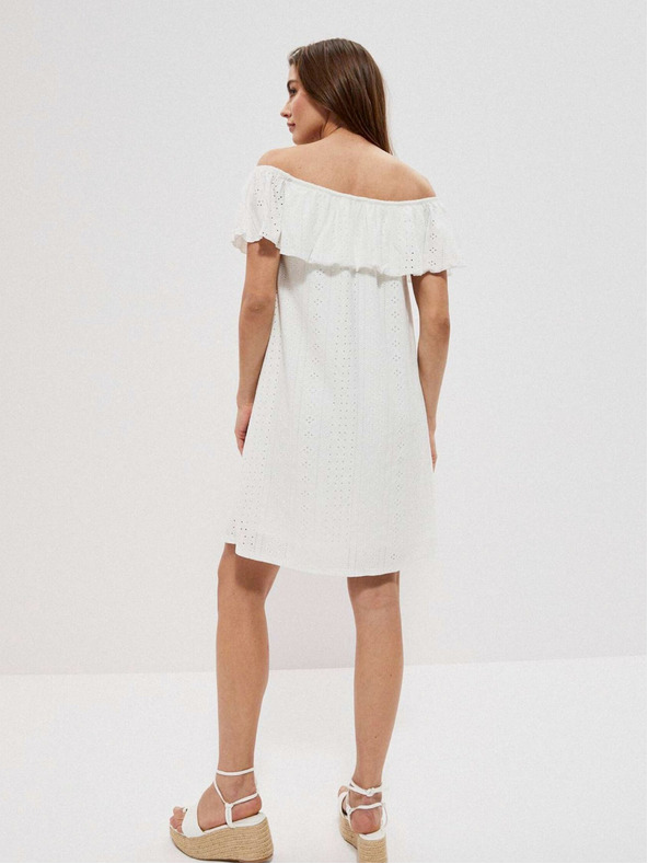 Moodo Biele dámske šaty Moodo