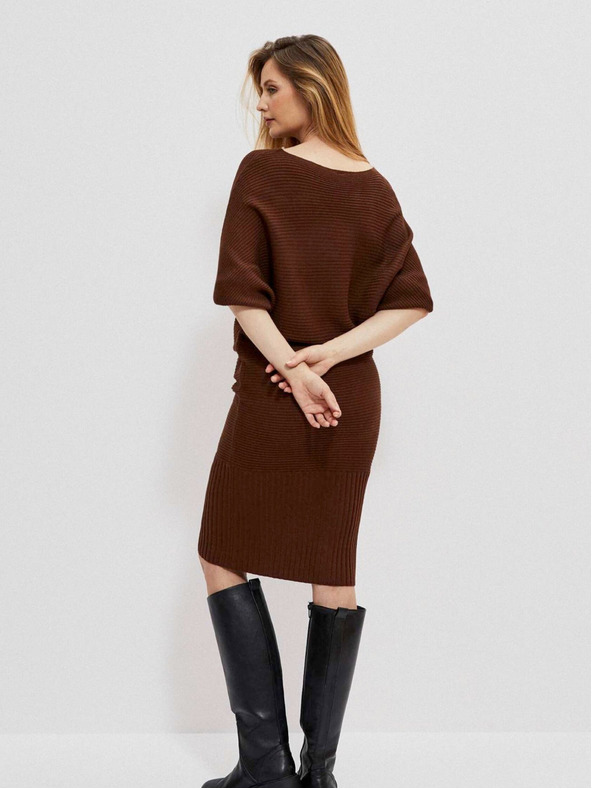 Moodo Hnedé dámske šaty Moodo