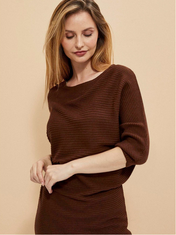 Moodo Hnedé dámske šaty Moodo