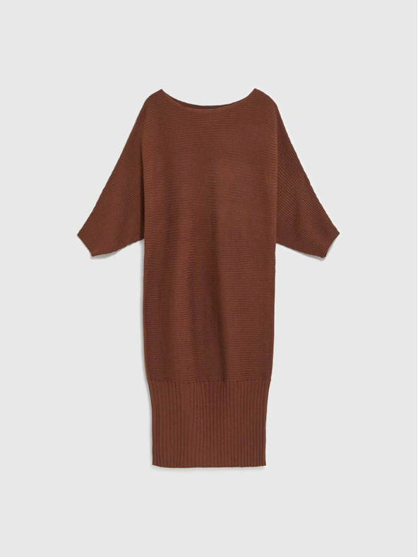 Moodo Hnedé dámske šaty Moodo