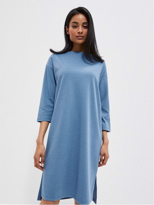 Moodo Modré dámske šaty Moodo