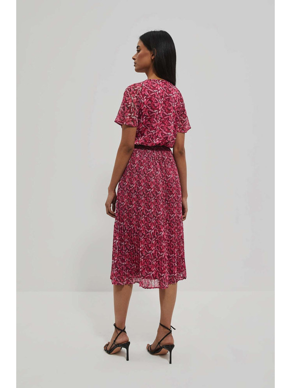 Moodo Ružové dámske kvetinové šaty Moodo