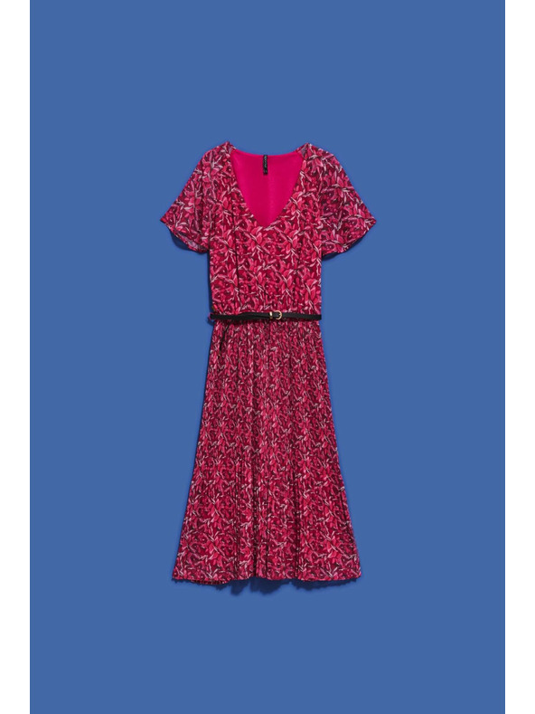 Moodo Ružové dámske kvetinové šaty Moodo