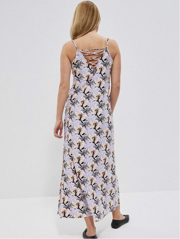 Moodo Fialové dámske kvetinové šaty Moodo