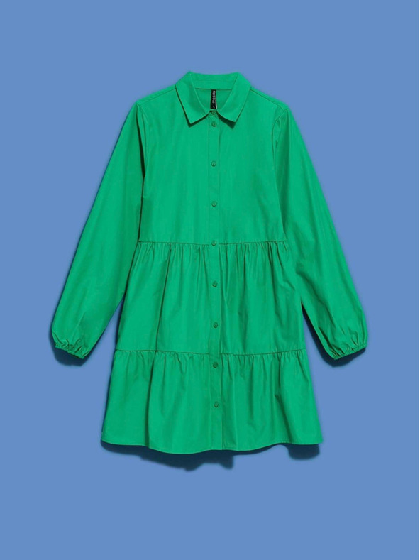 Moodo Zelené dámske košeľové šaty Moodo