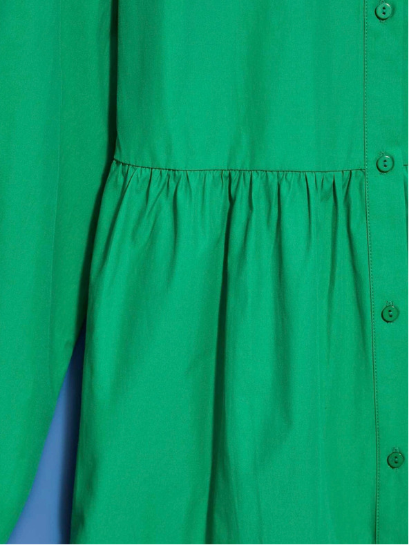 Moodo Zelené dámske košeľové šaty Moodo