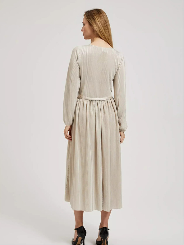 Moodo Béžové dámske šaty MOODO