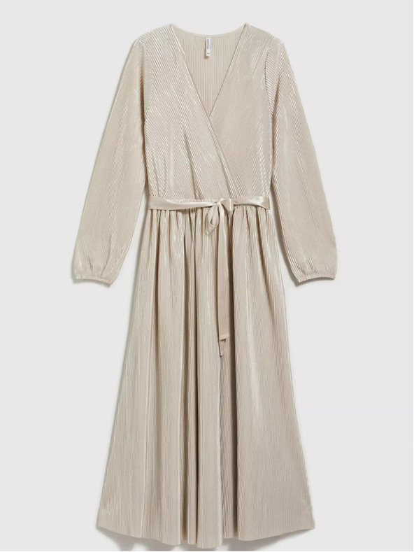 Moodo Béžové dámske šaty MOODO