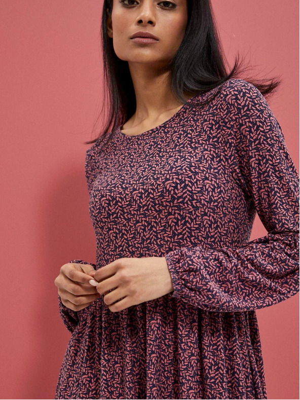 Moodo Ružové dámske kvetinové šaty Moodo