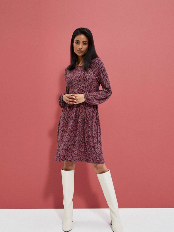 Moodo Ružové dámske kvetinové šaty Moodo