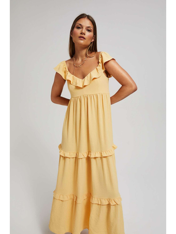 Moodo Žlté dámske šaty Moodo