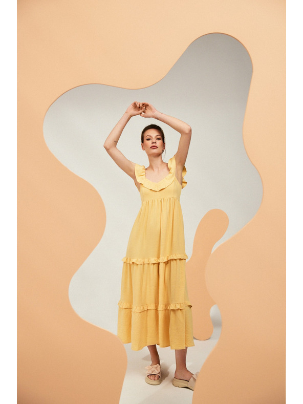 Moodo Žlté dámske šaty Moodo