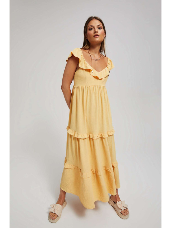 Moodo Žlté dámske šaty Moodo