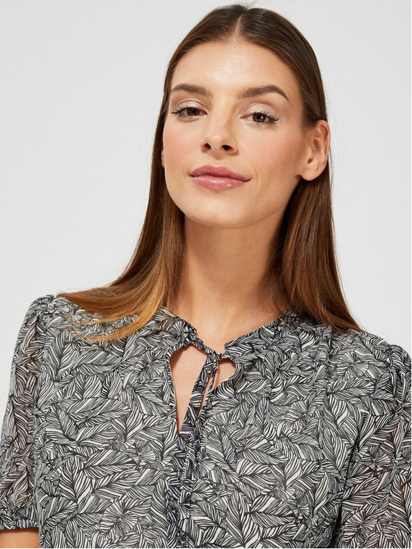 Moodo Čierne dámske vzorované šaty Moodo