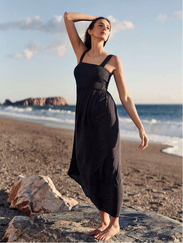 Moodo Tmavomodré dámske šaty Moodo