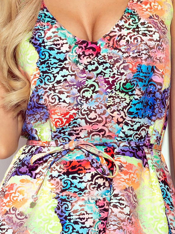 numoco Šaty s trapézovým výstrihom - Numoco Farebný vzor