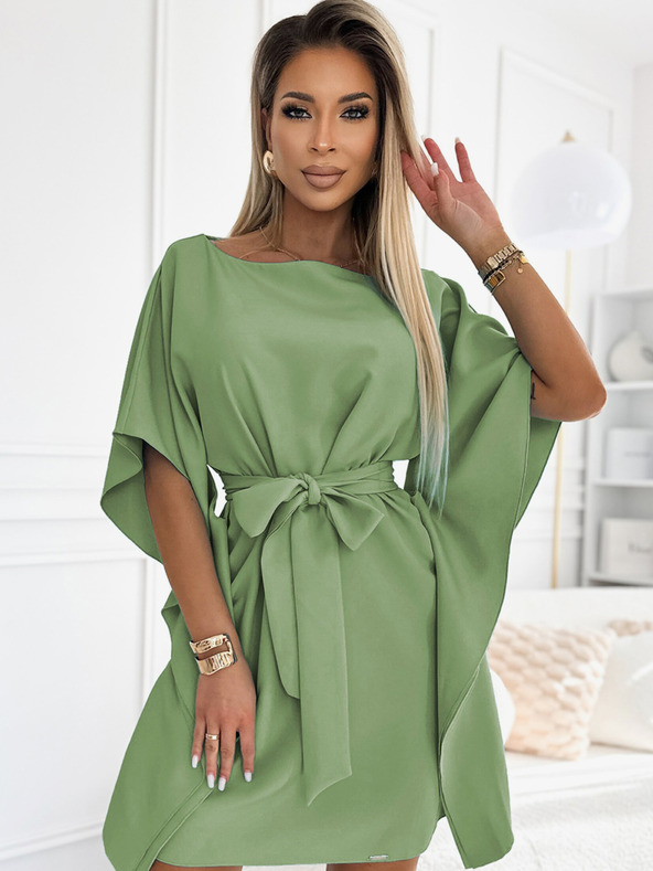 numoco Motýlie šaty Numoco SOFIA so zaväzovaním v páse