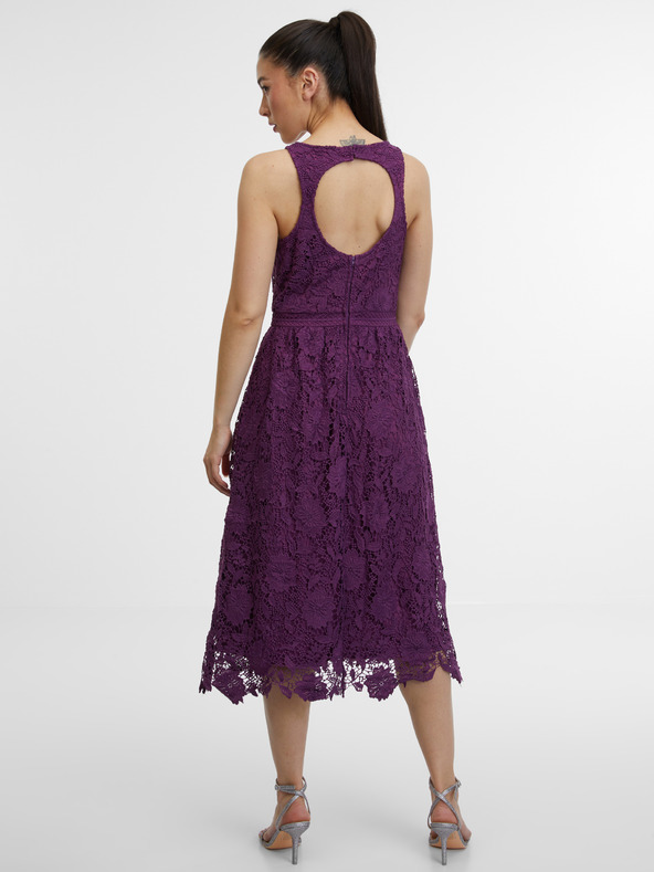 Orsay Fialové dámske čipkované šaty ORSAY