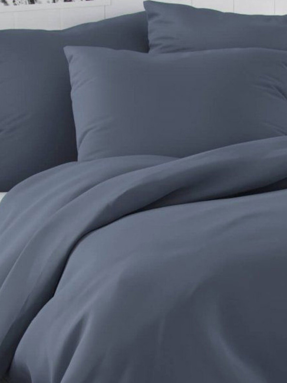 Kvalitex Satén Francúzska posteľná bielizeň LUXURY COLLECTION 1+2, 220x200, 70x90cm tmavosivá