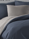 Kvalitex Saténová francúzska posteľná bielizeň LUXURY COLLECTION 1+2, 200x200, 70x90cm tmavosivá / svetlosivá