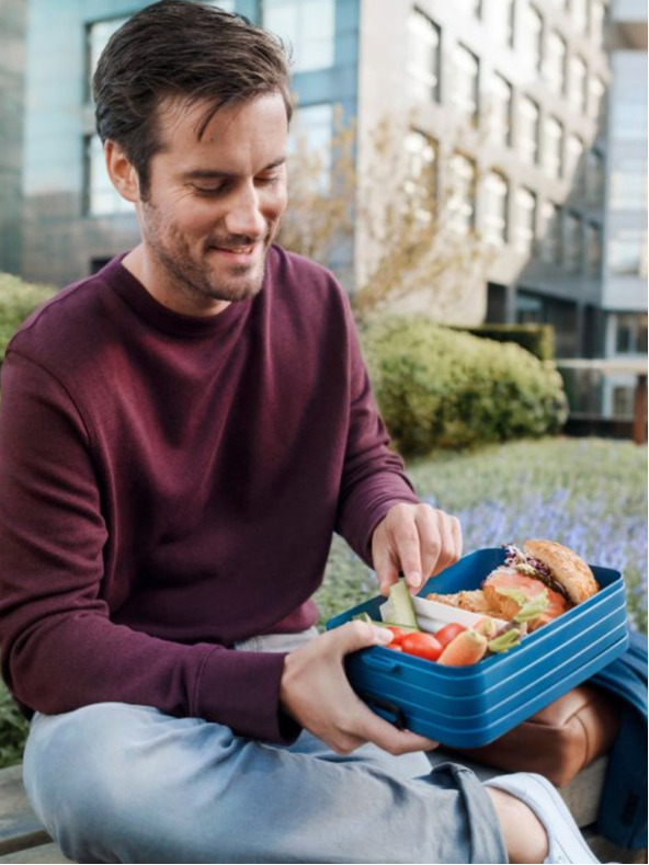 Mepal Čierny jedálenský box Mepal Bento (1500 ml)