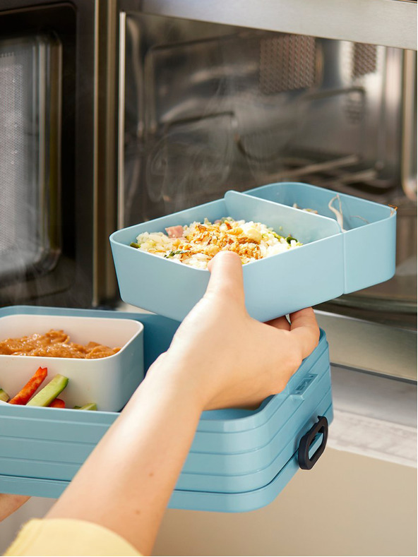 Mepal Čierny jedálenský box Mepal Bento (1500 ml)