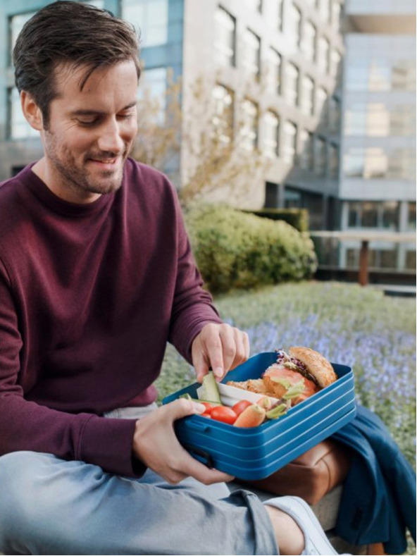 Mepal Tmavo ružový jedálenský box Mepal Bento