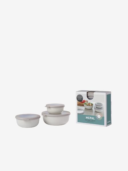 Mepal Set bielych misiek Mepal Cirqula Nordic White (3 ks)
