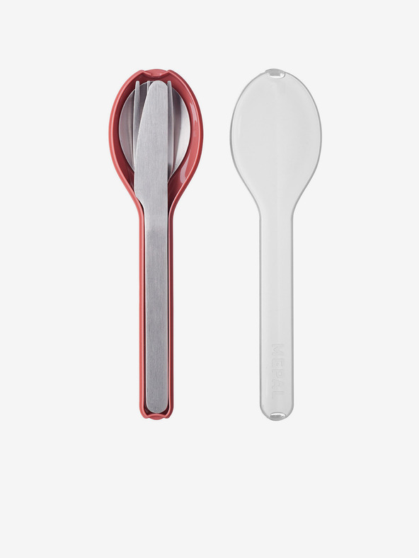 Mepal Cestovný príbor Mepal Ellipse z nehrdzavejúcej ocele v sivej farbe